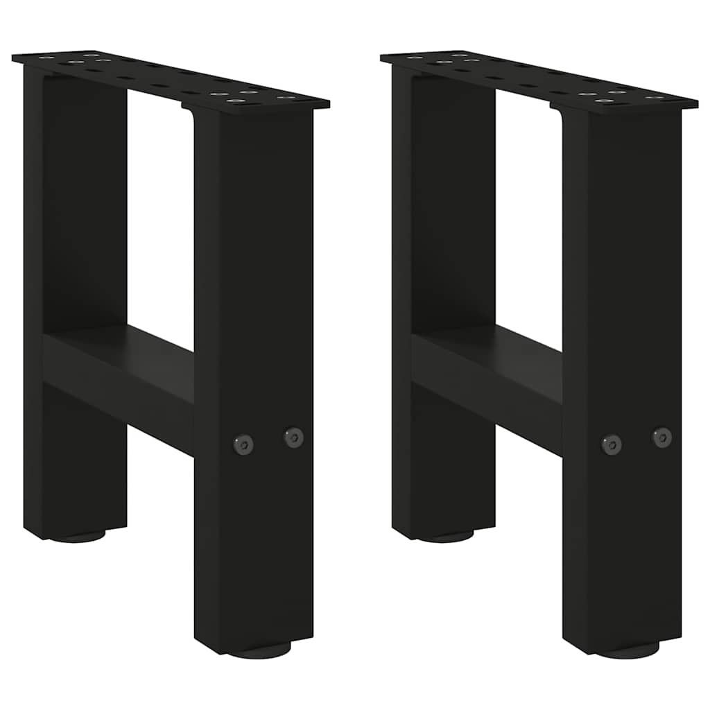 vidaXL Patas para mesa de centro negras (2 unidades, 30 x 31 cm, acero)
