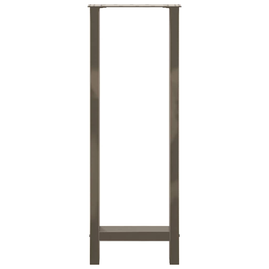 vidaXL Patas para mesa de bar de acero natural (2 unidades, 50 x 110-111 cm) - Image 5