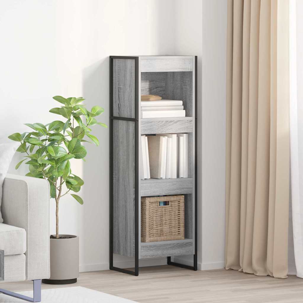 vidaXL Bücherregal Graues Sonoma 80 x 30 x 155 cm Holzwerkstoff