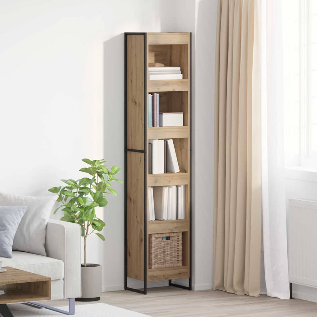 vidaXL Bücherregal Kunsthandwerk Eiche 80 x 30 x 155 cm Holzwerkstoff