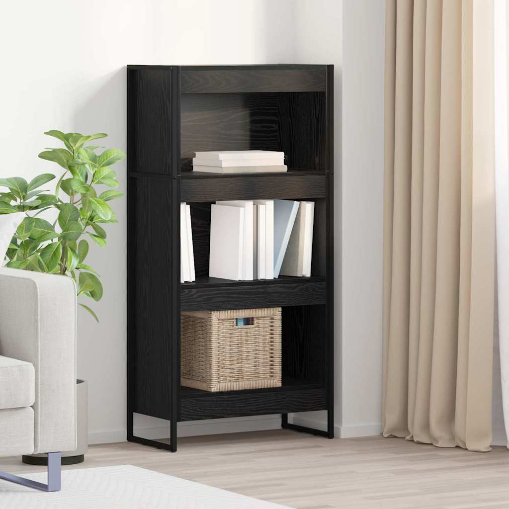 vidaXL Bücherregal Schwarz Eichen-Optik 80 x 30 x 155 cm Holzwerkstoff