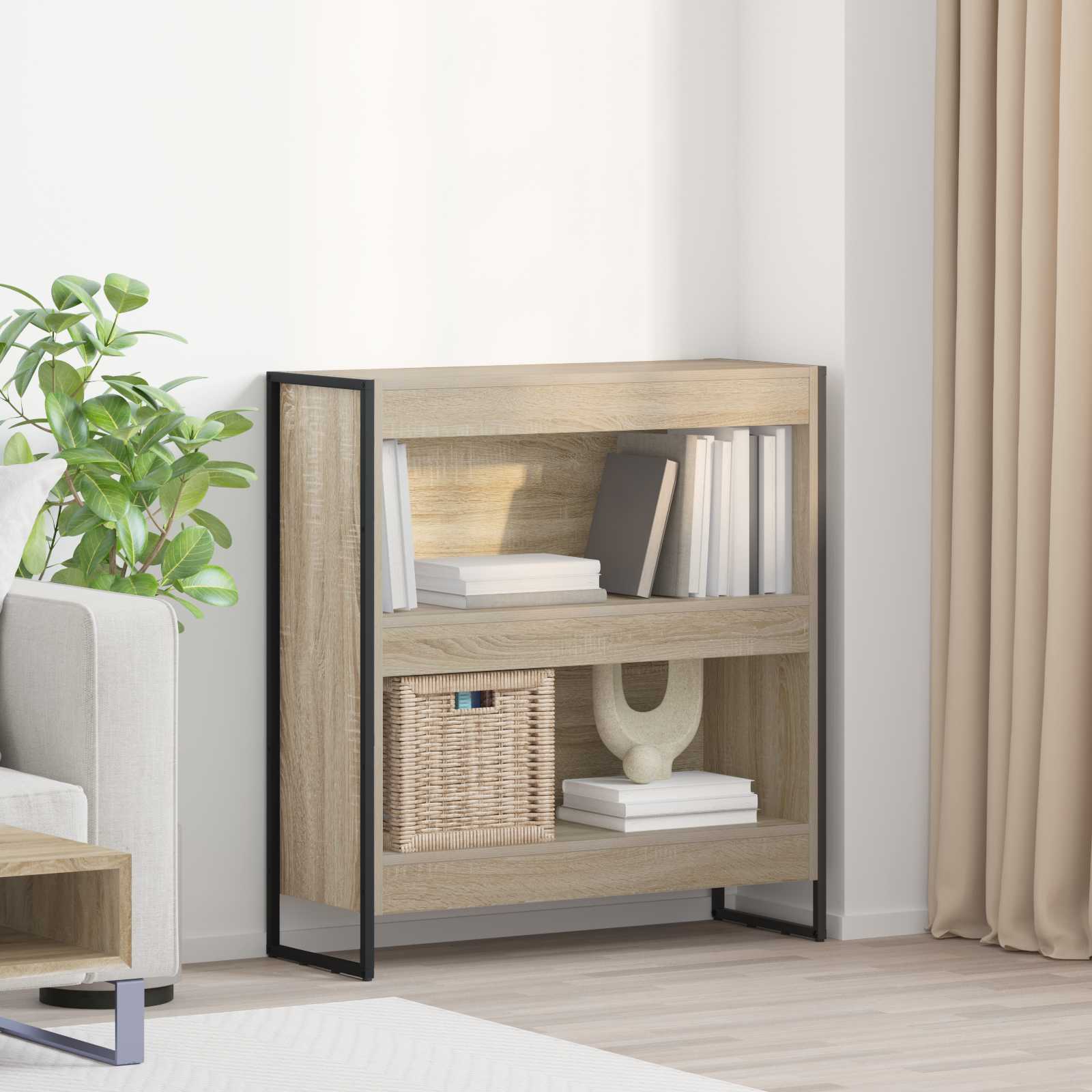 vidaXL Bücherregal Sonoma 80 x 30 x 155 cm Holzwerkstoff