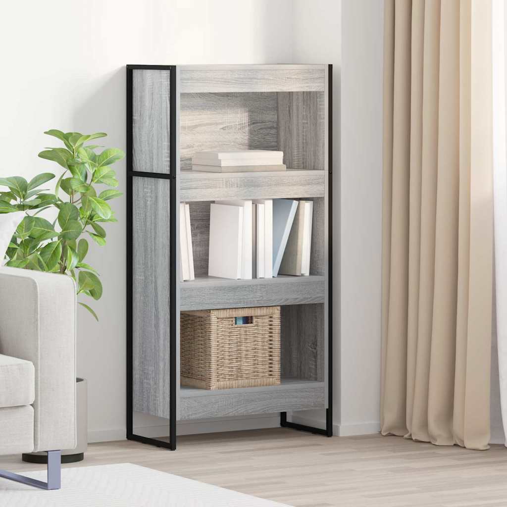 vidaXL Bücherregal Graues Sonoma 80 x 30 x 155 cm Holzwerkstoff