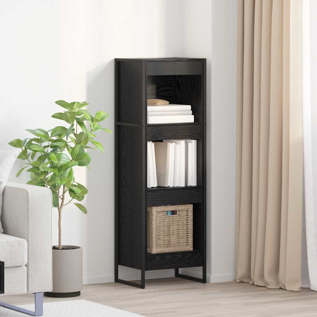 vidaXL Bücherregal Schwarz Eichen-Optik 80 x 30 x 155 cm Holzwerkstoff