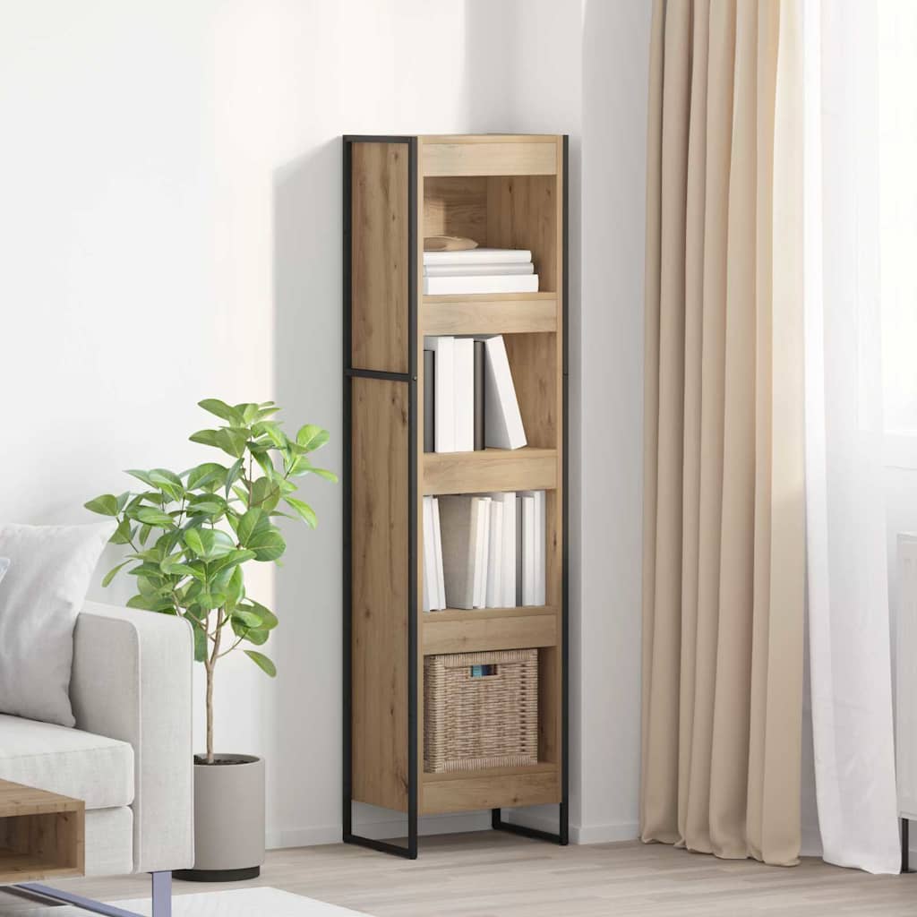vidaXL Bücherregal Kunsthandwerk Eiche 80 x 30 x 155 cm Holzwerkstoff
