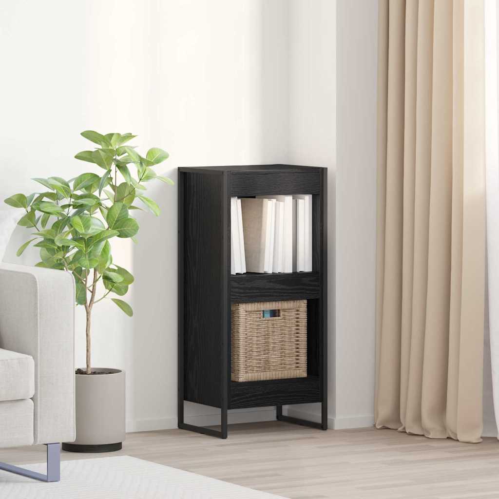 vidaXL Bücherregal Schwarz Eichen-Optik 80 x 30 x 155 cm Holzwerkstoff