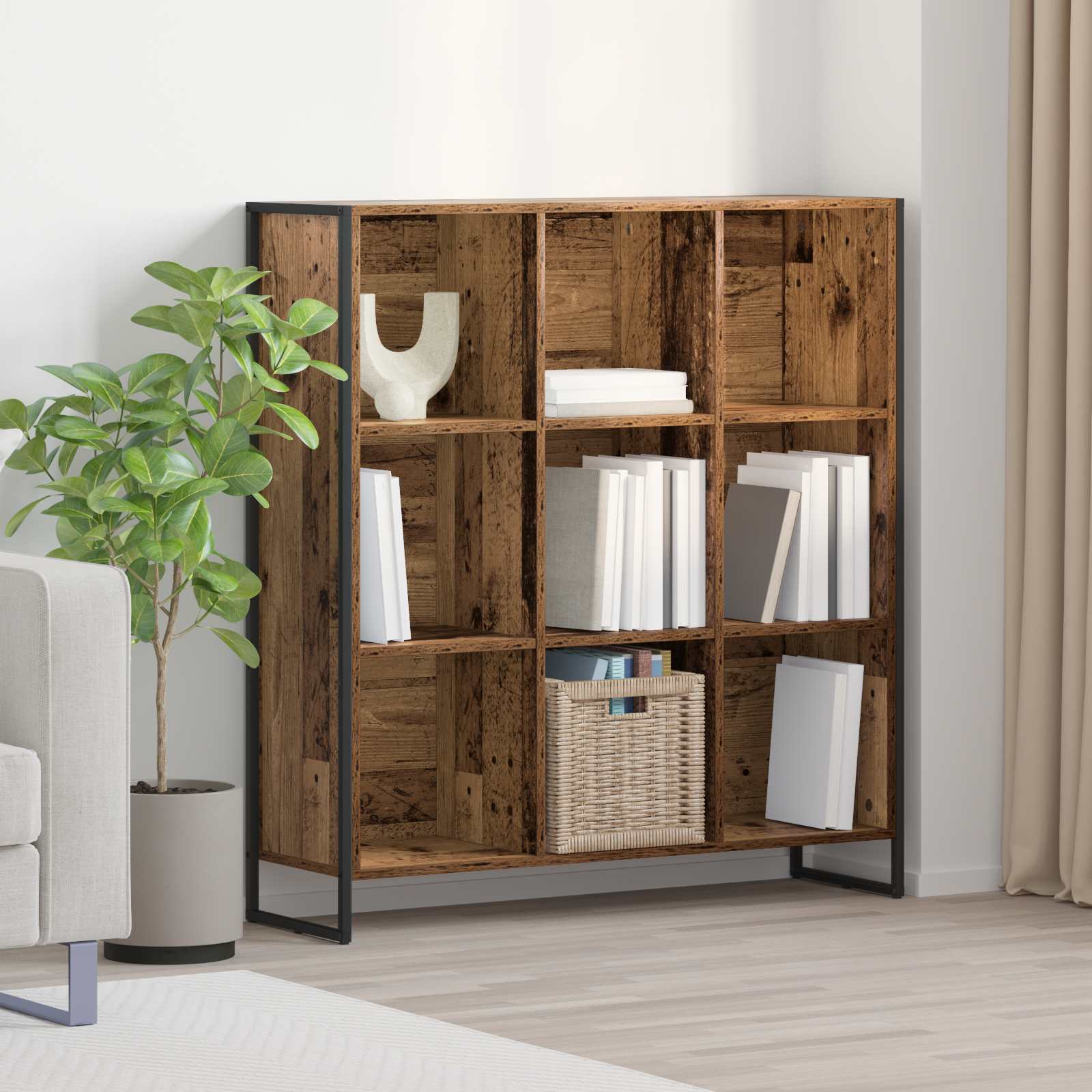 vidaXL Bücherregal Altholz 99,5 x 30 x 108,5 cm Holzwerkstoff