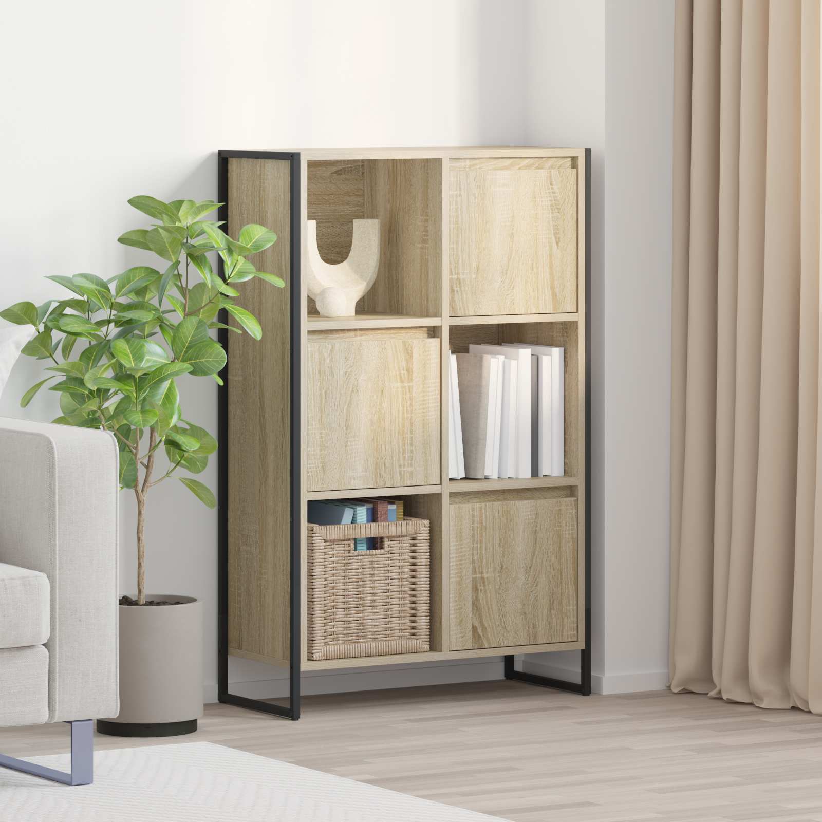 vidaXL Bücherregal Sonoma 68 x 30 x 108.5 cm Holzwerkstoff