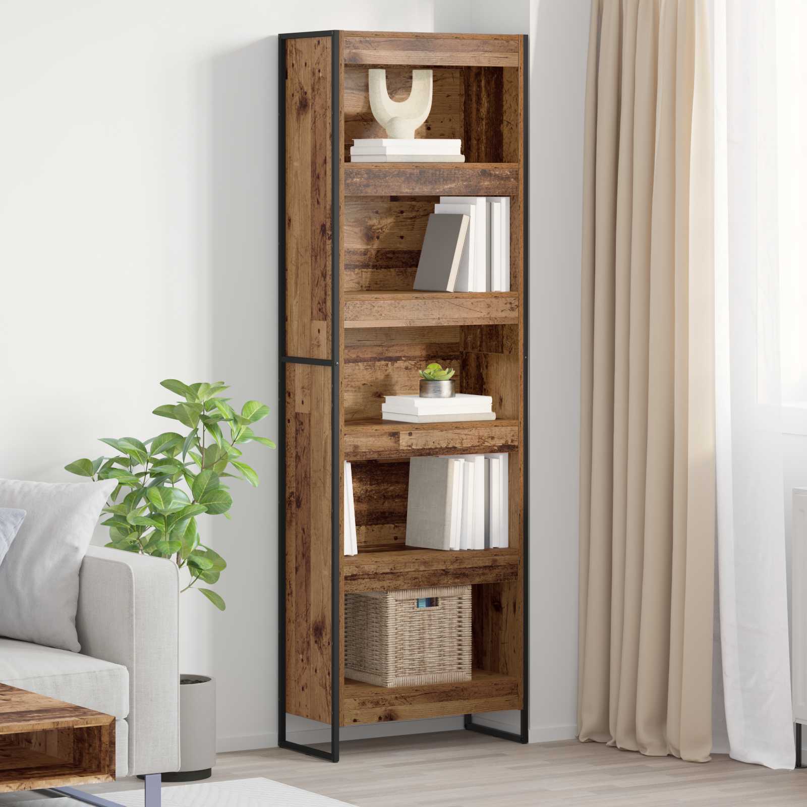 vidaXL Bücherregal 2 pcs Altholz 80 x 30 x 155 cm Holzwerkstoff