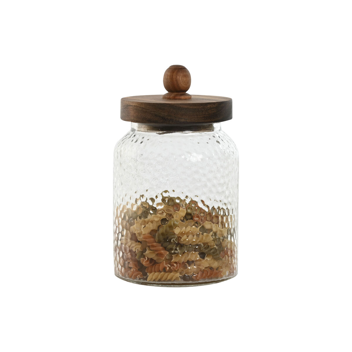 Set di 3 Barattoli Home ESPRIT Trasparente Naturale Silicone Cristallo Acacia 600 ml 900 ml 1,2 L 3 Pezzi - Image 4