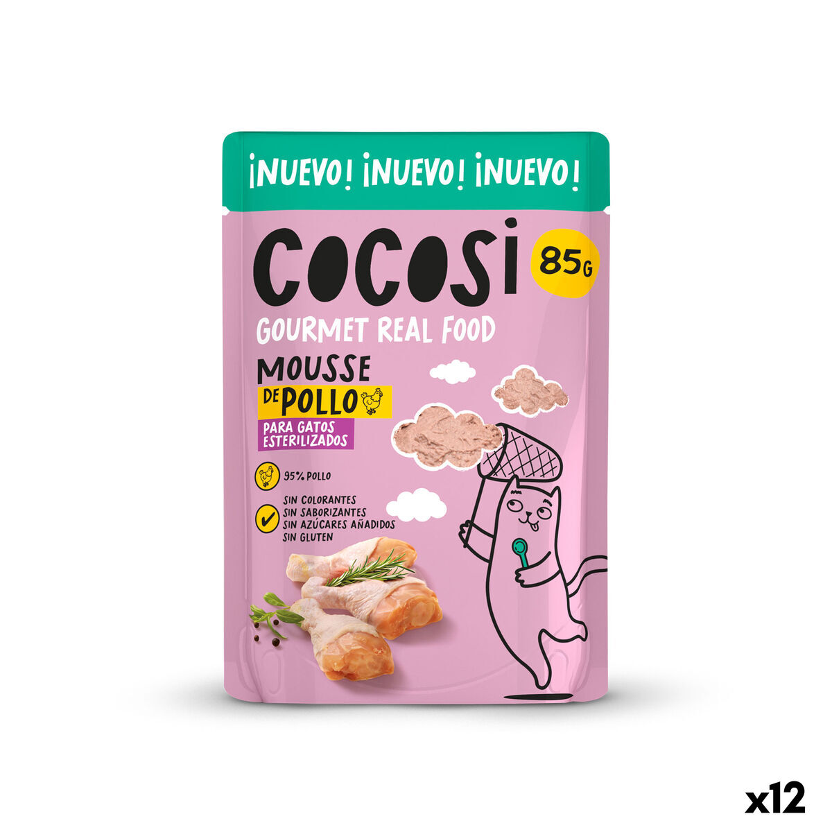 Cibo per gatti Cocosi Gourmet Real Food 80 g 12 Unità