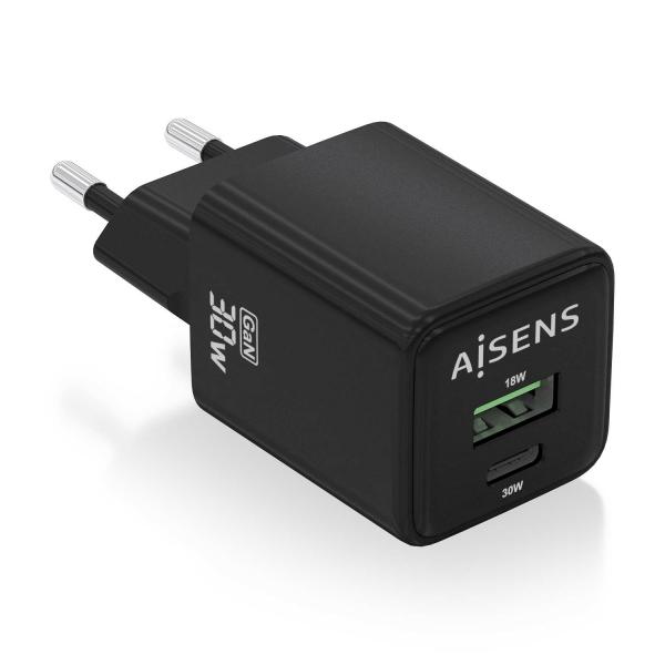 Caricabatterie da Parete Aisens ASCH-30W2P038-BK Nero 33 W