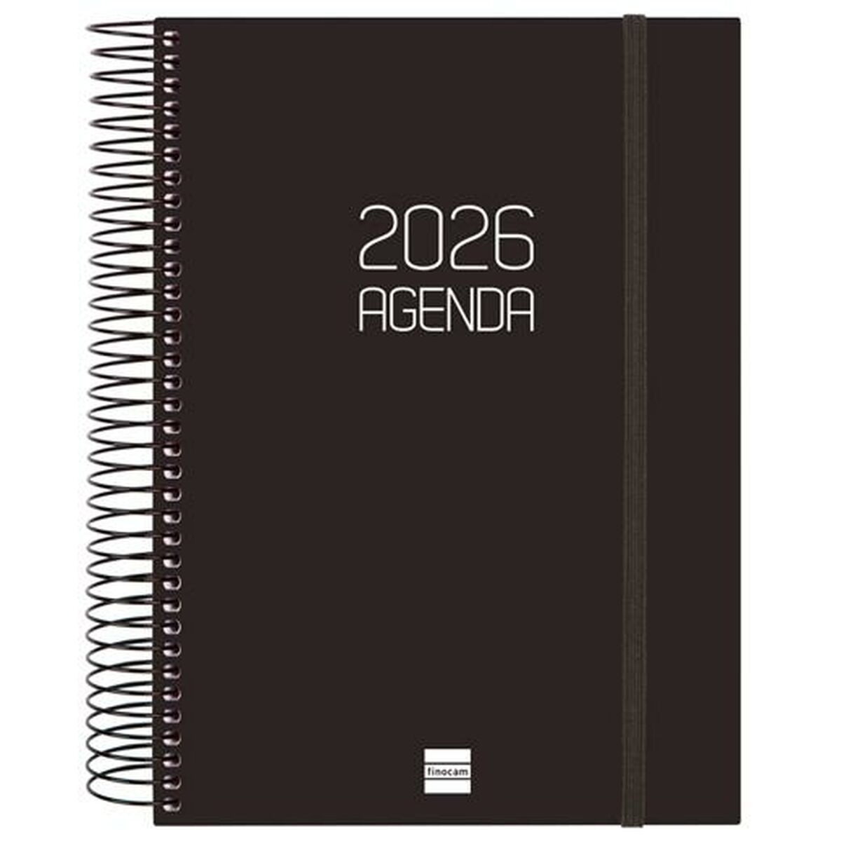 Agenda Finocam OPAQUE Nero A5 15,5 x 21,2 cm 2026