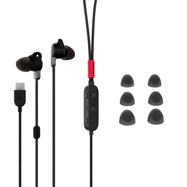 Auricolari con Microfono Lenovo 4XD1C99220 Nero - Image 4