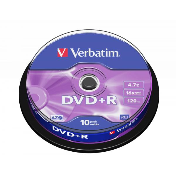 DVD+R Verbatim DVD+R Matt Silver 4.7 GB 16x 10 pcs