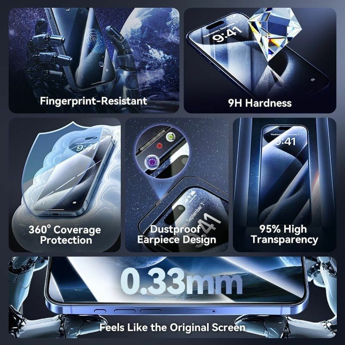 Protettore Schermo Vetro Temprato per Cellulare Vention KUOTCA-30 - Image 3