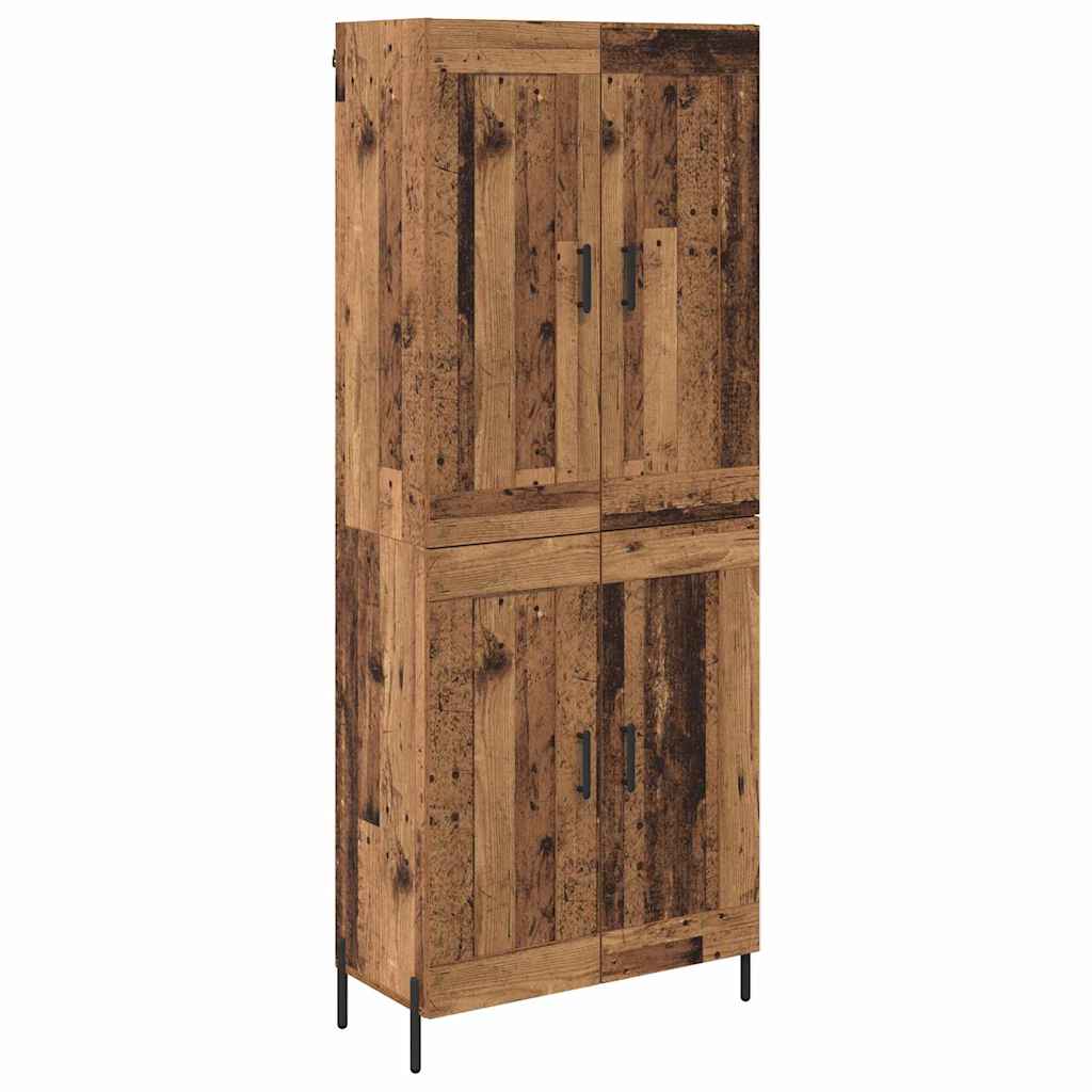 vidaXL Haut Armoire 2 pcs Bois Ancien Bois d'ingénierie - Image 2