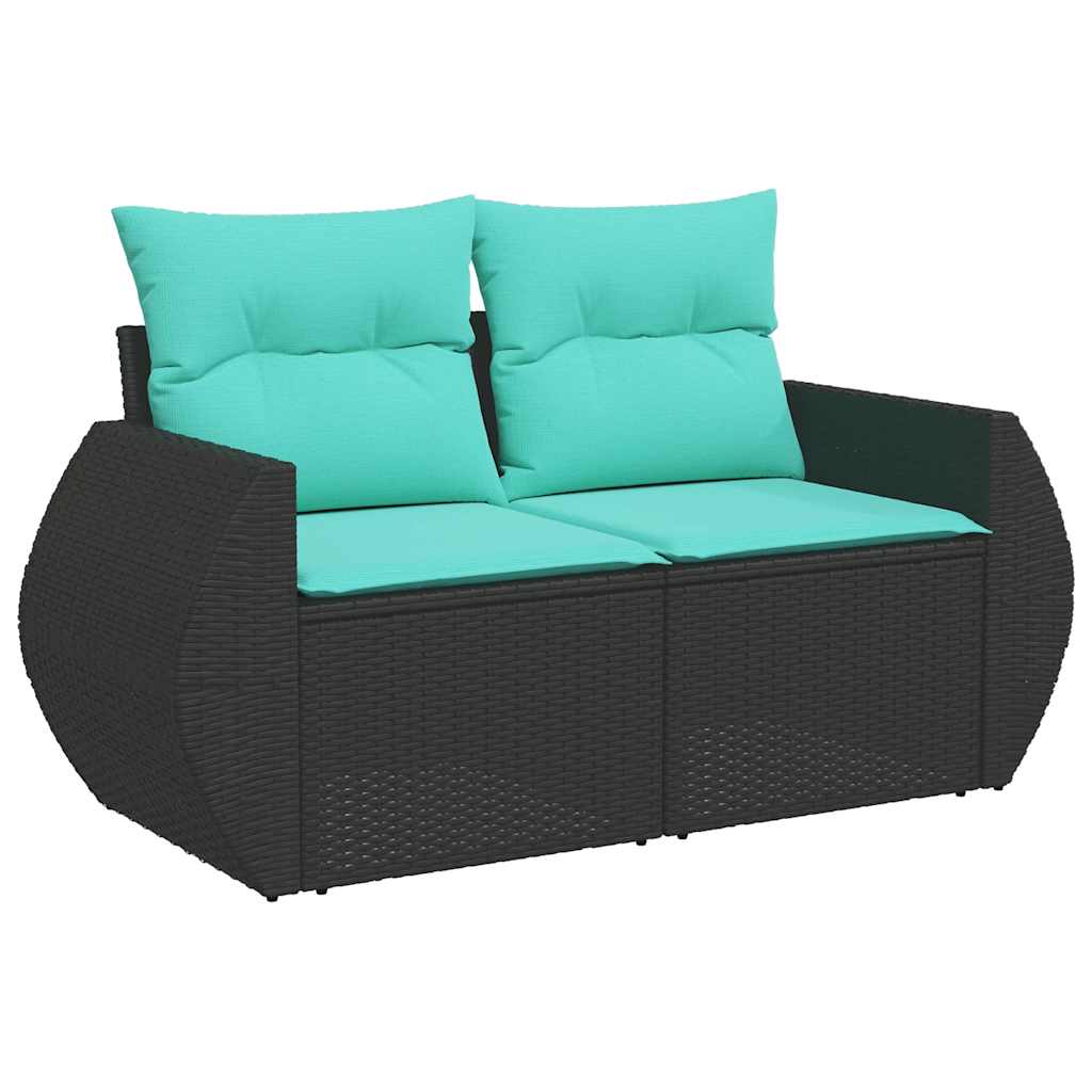 vidaXL Salon de jardin avec coussins 7 pcs gris résine tressée acacia - Image 5