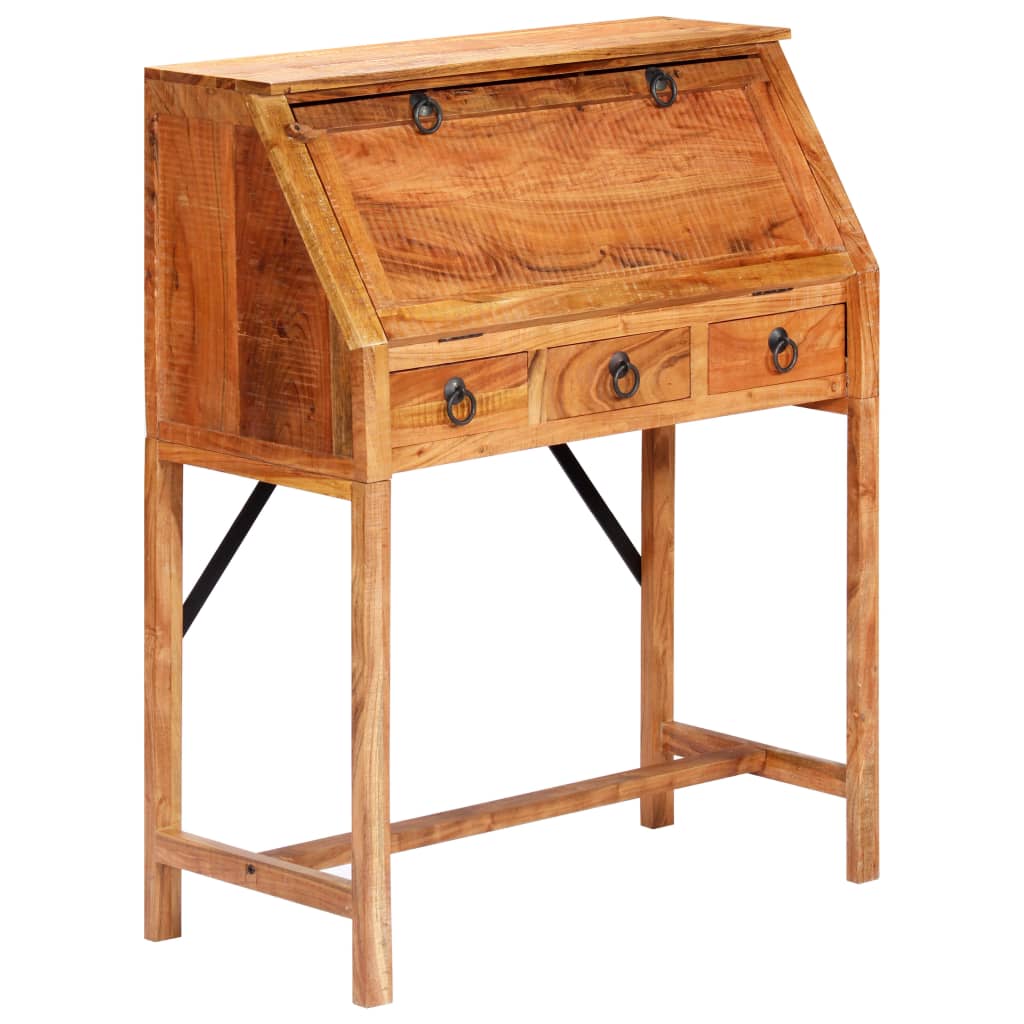 vidaXL Bureau 90x40x107 cm Bois d'acacia massif