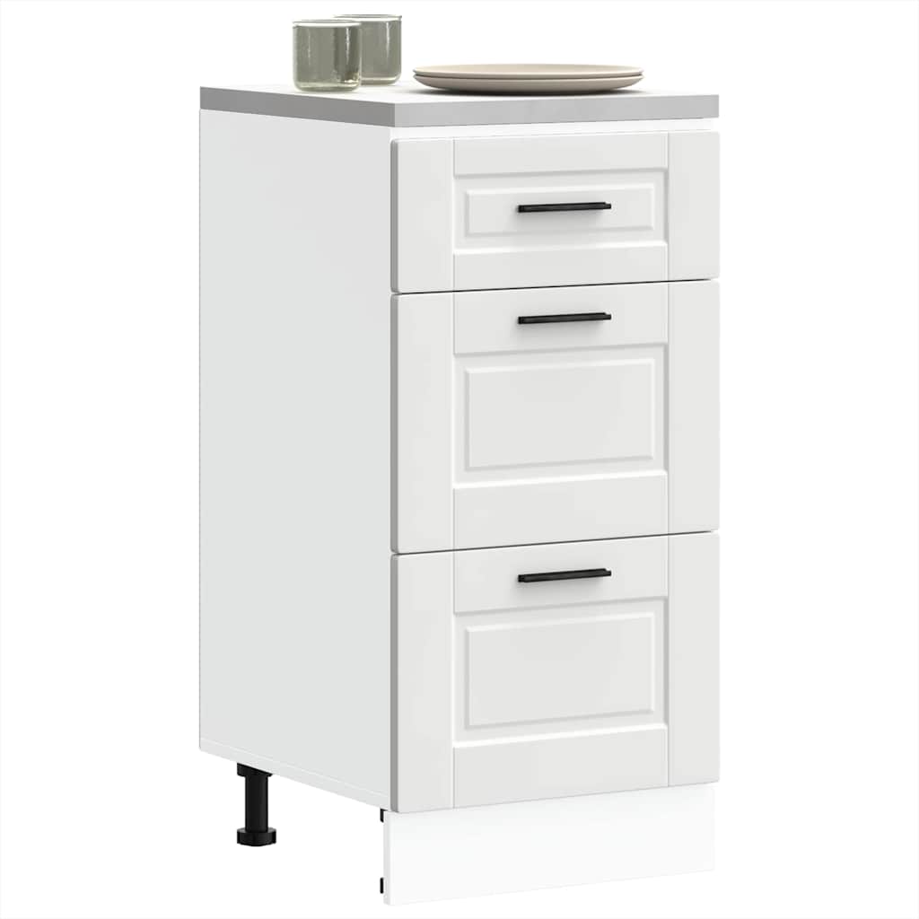 vidaXL Mueble bajo de cocina Porto madera contrachapada blanca