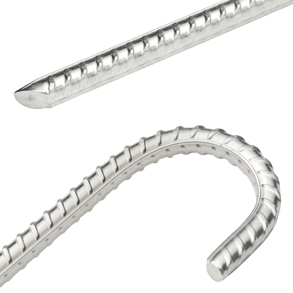 vidaXL Zeltheringe 6 Stk. 37 cm Ø10 mm Verzinkter Stahl - Image 4