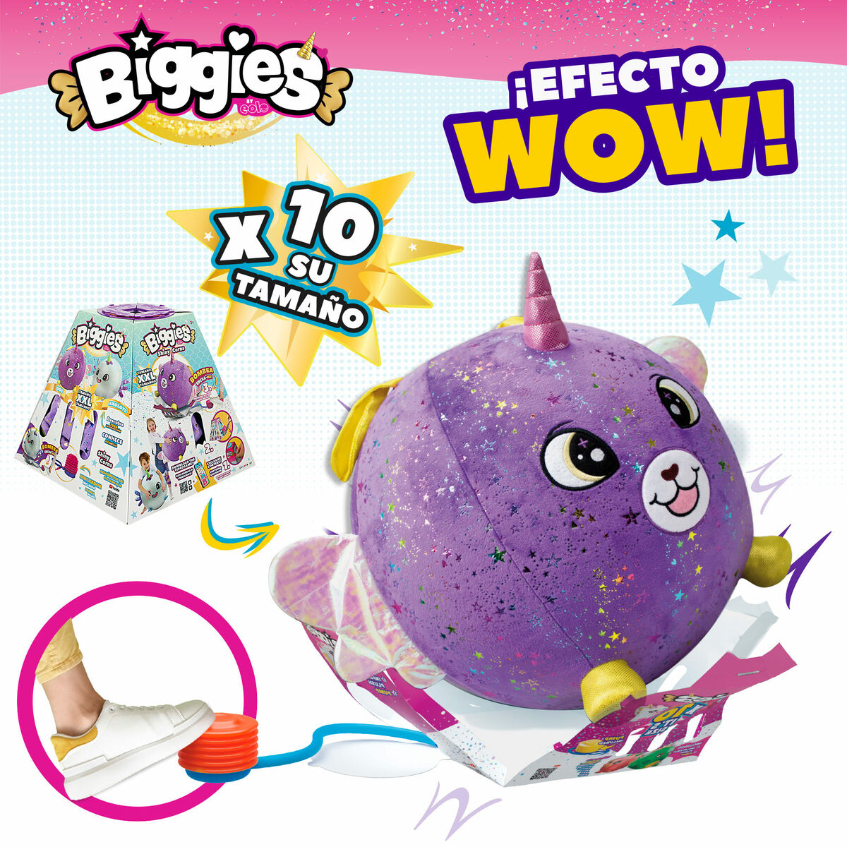 Peluche Eolo Viola Stoffa Plastica 45 x 45 x 45 cm Gonfiabile (4 Unità) - Image 3