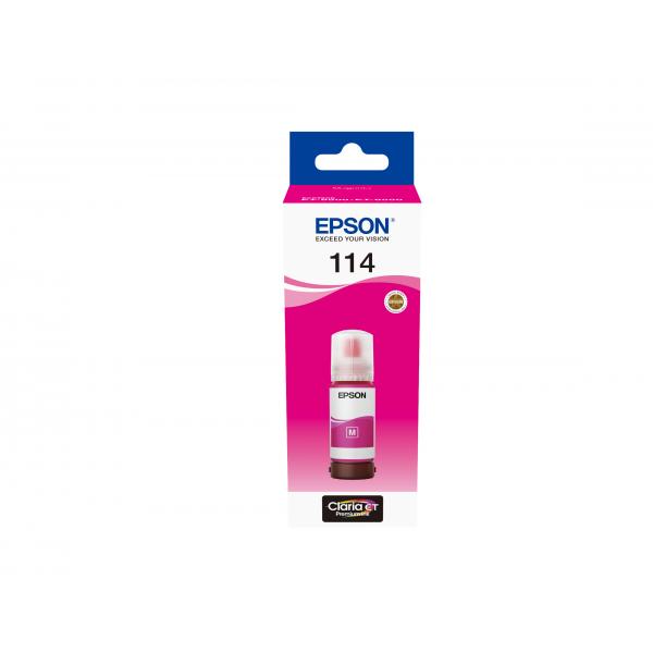 Inchiostro per Ricaricare le Cartucce Epson Ecotank 114 70 ml Colore:Magenta