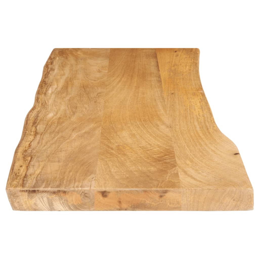 vidaXL Tablero de mesa borde natural madera maciza mango 110x40x3,8 cm - Image 4