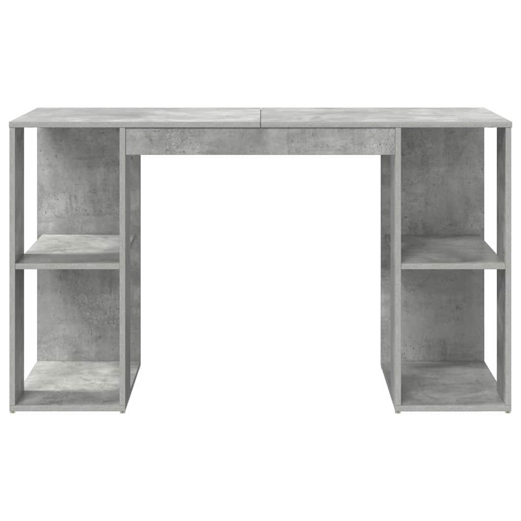 vidaXL Schreibtisch Beton Grau 130 x 50,5 x 75 cm Holzwerkstoff - Image 5