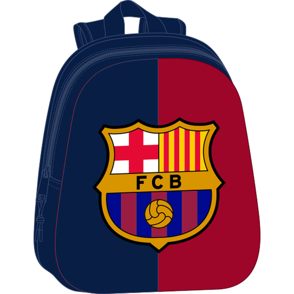 Zaino per Bambini F.C. Barcelona Azzurro Rosso Granato 27 x 33 x 10 cm 3D