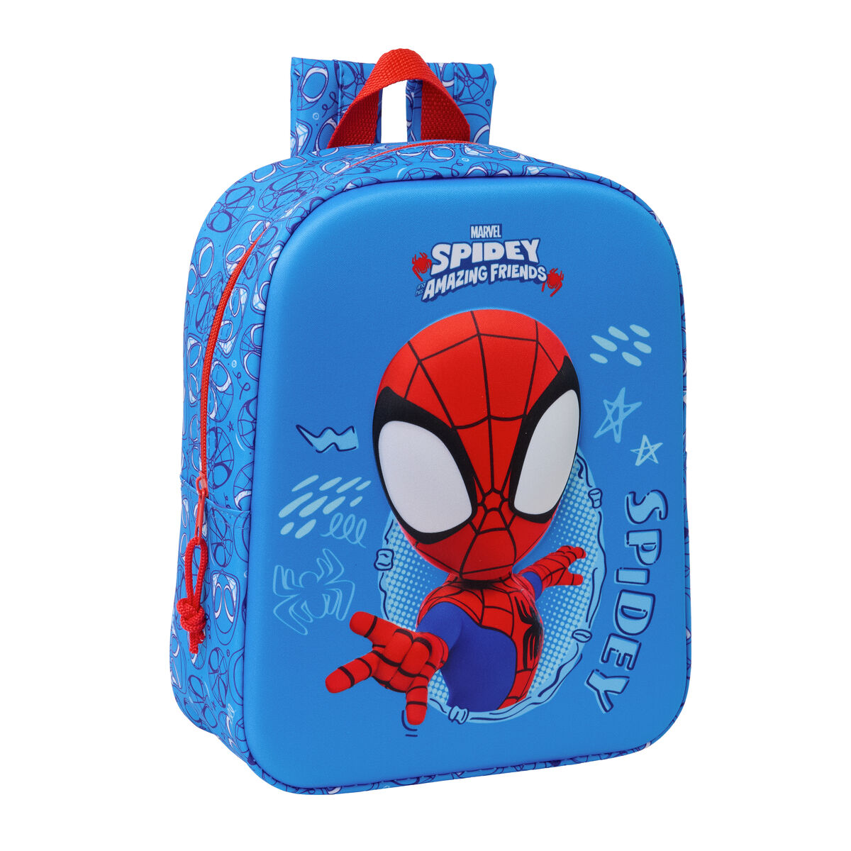 Zaino per Bambini Spider-Man Rosso Blu Marino 22 x 27 x 10 cm 3D