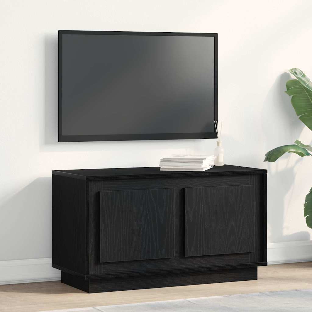 vidaXL Gabinete de TV Roble negro 80 x 35 x 45 cm Madera contrachapada