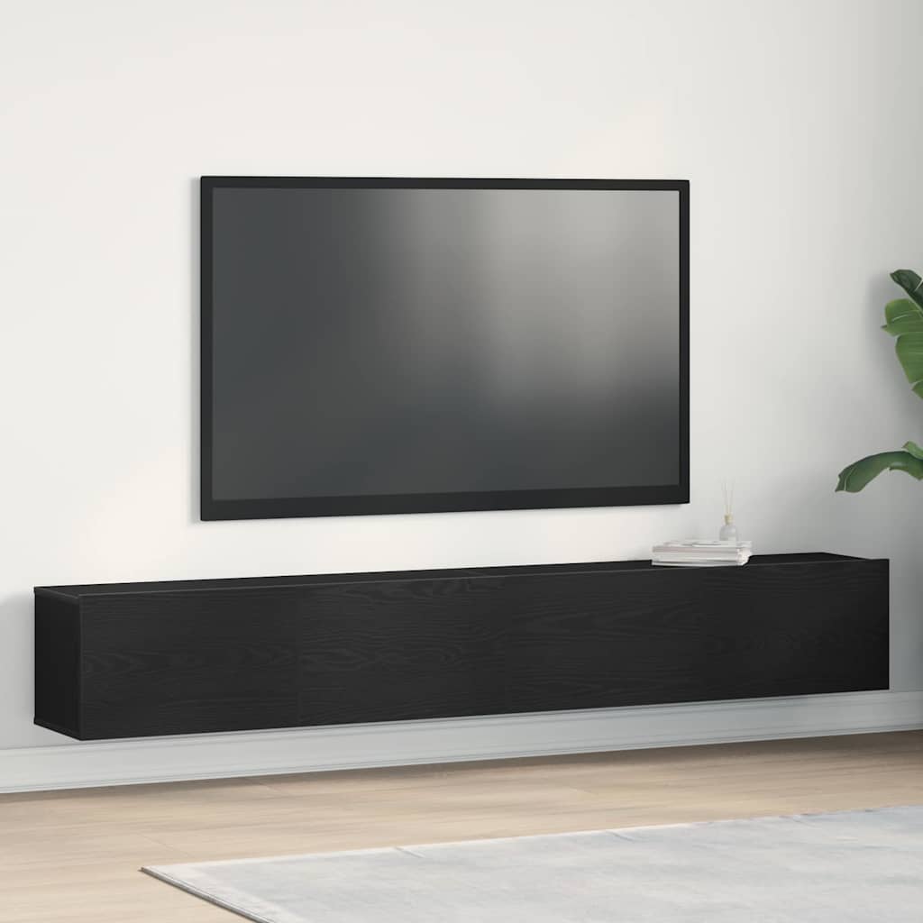 vidaXL Gabinete de TV 2 pcs Negro 100 x 30 x 30 cm