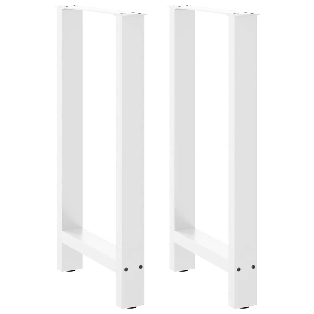 vidaXL Patas para mesa de bar blancas (2 unidades, 50 x 90-91 cm, acero)