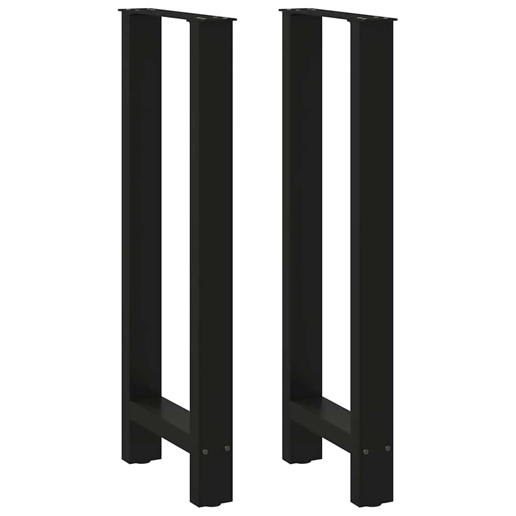vidaXL Patas para mesa de bar negras (2 unidades, 50 x 100-101 cm, acero)