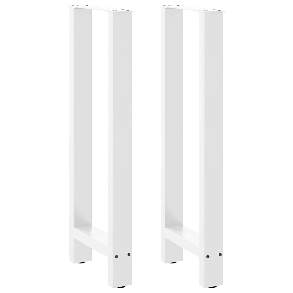 vidaXL Patas para mesa de bar blancas (2 unidades, 40 x 100-101 cm, acero)