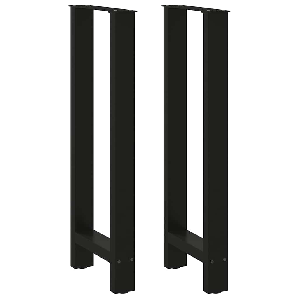 vidaXL Patas para mesa de bar negras (2 unidades, 40 x 100-101 cm, acero)