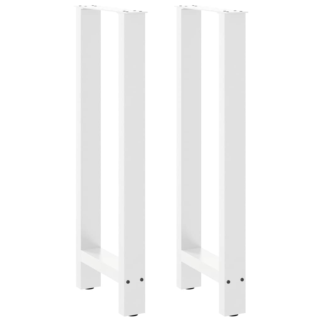 vidaXL Patas para mesa de bar blancas (2 unidades, 50 x 100-101 cm, acero)