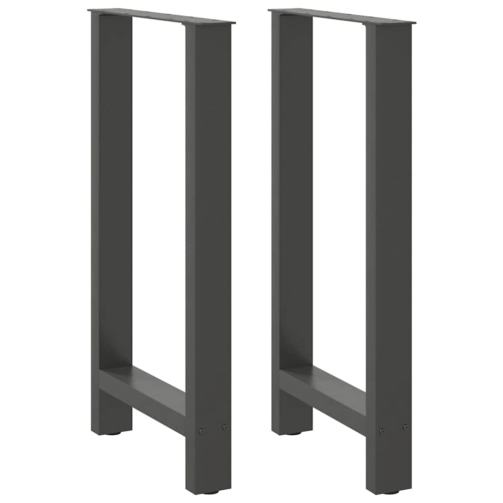 vidaXL Patas para mesa de bar antracita 2 unidades 50x(90-91) cm acero