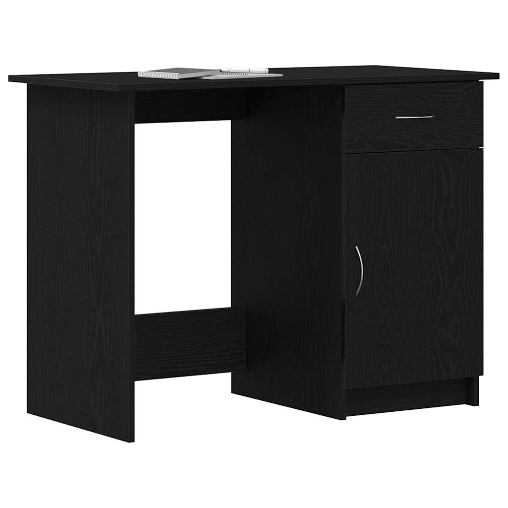 vidaXL Escritorio Roble Negro 100 x 50 x 76 cm Madera de ingeniería - Image 3