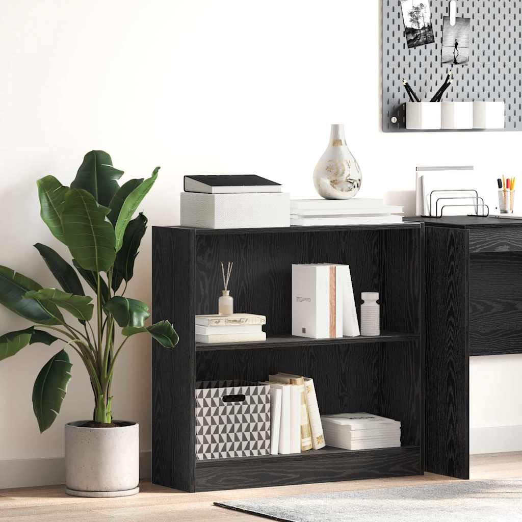 vidaXL Bücherregal Schwarz Eichen-Optik 80 x 24 x 109 cm Holzwerkstoff