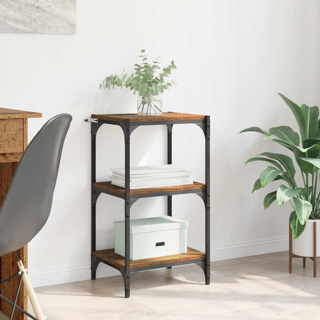 vidaXL Bücherregal Altholz 40 x 33 x 70,5 cm Verbundholz und Eisen