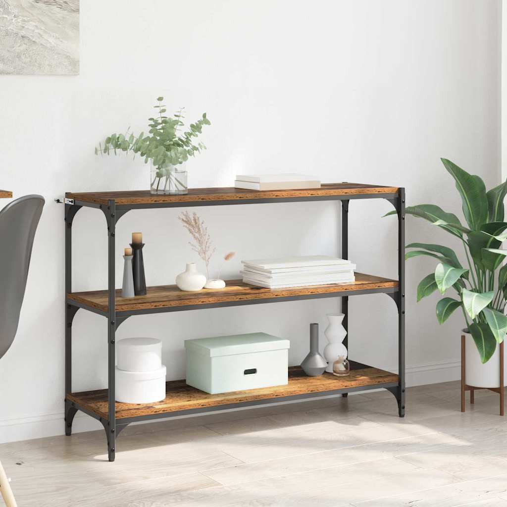 vidaXL Bücherregal Altholz 100 x 33 x 70,5 cm Verbundholz und Eisen