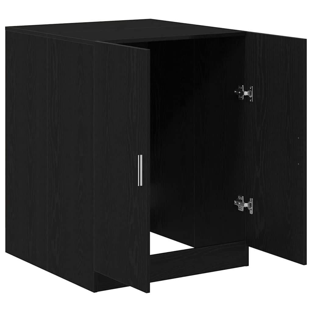 vidaXL Waschmaschinen-Schrank mit Speicher Schwarz Eichen-Optik - Image 5