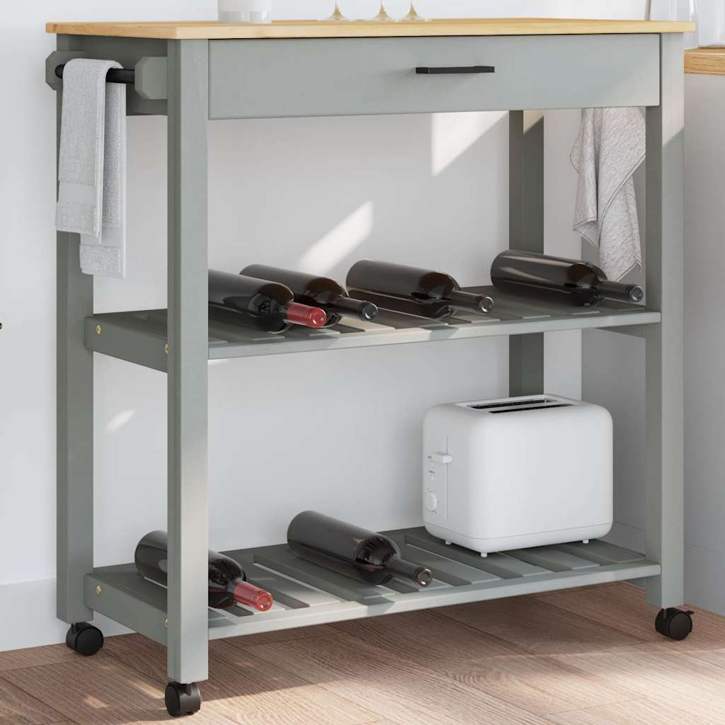 vidaXL Küchenwagen MONZA 84x40x88,5 cm Massivholz Kiefer