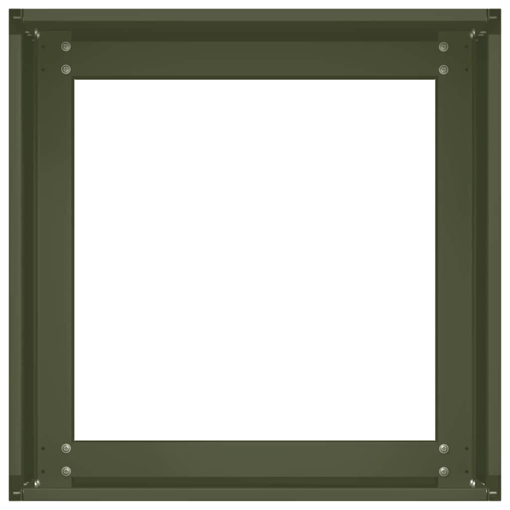 vidaXL Pflanzgefäß Olivgrün 40x40x30 cm Stahl - Image 5