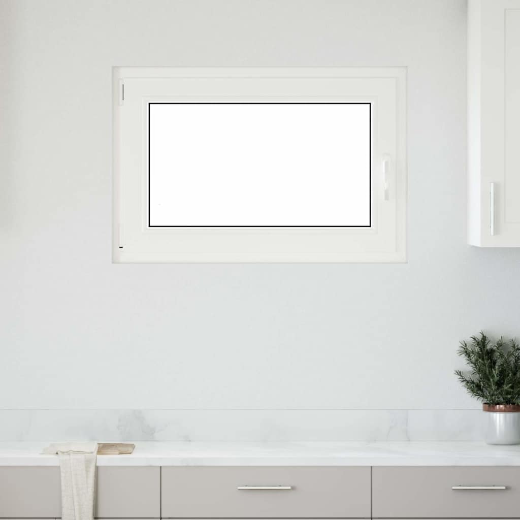vidaXL Kellerfenster "RISOR" 90x50 cm Drehkipp DIN Links Weiß