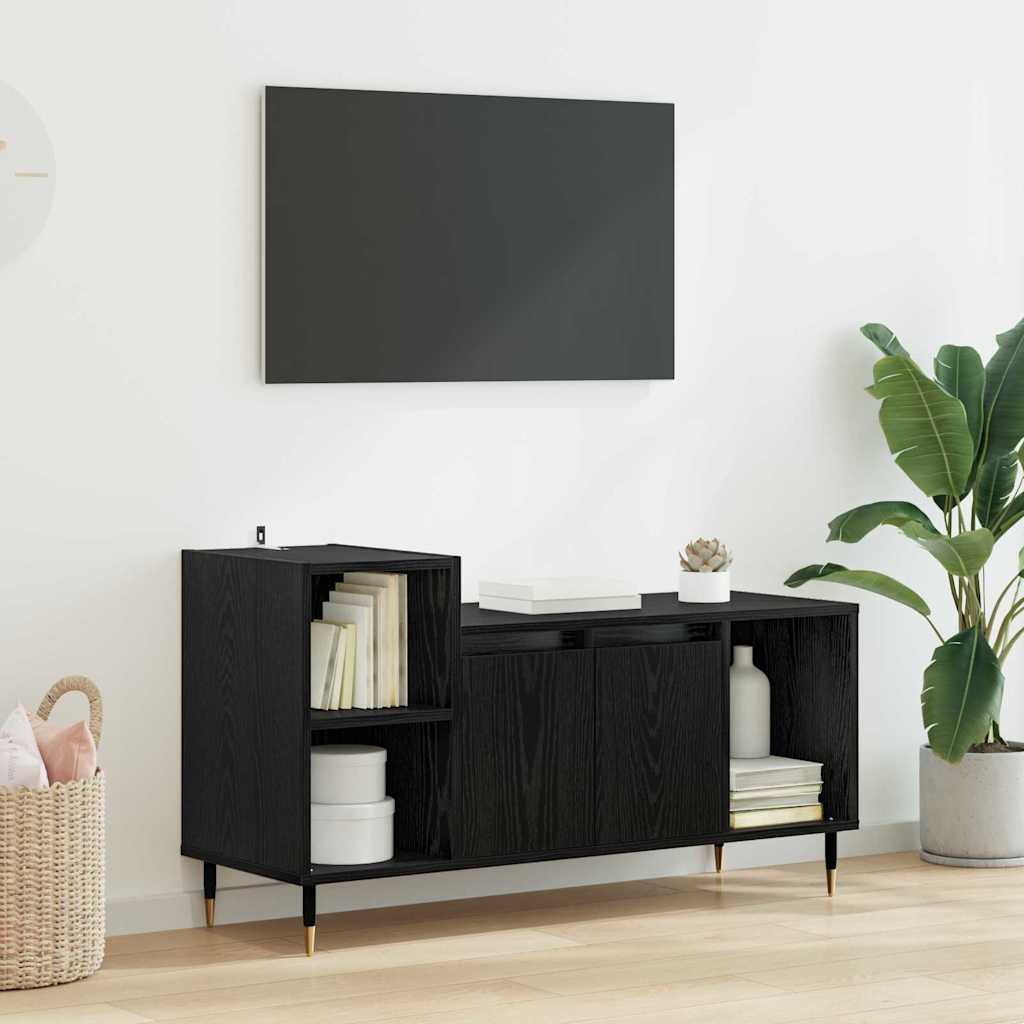 vidaXL Meuble TV Chêne noir 100 x 35 x 55 cm Bois d'ingénierie