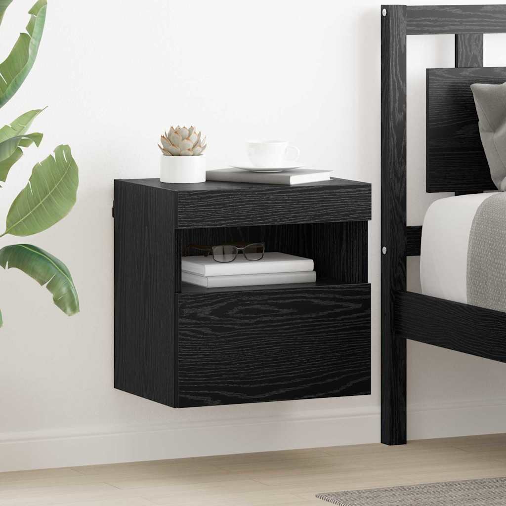 vidaXL Meuble TV mural Chêne noir 40 x 30 x 40 cm Bois d'ingénierie