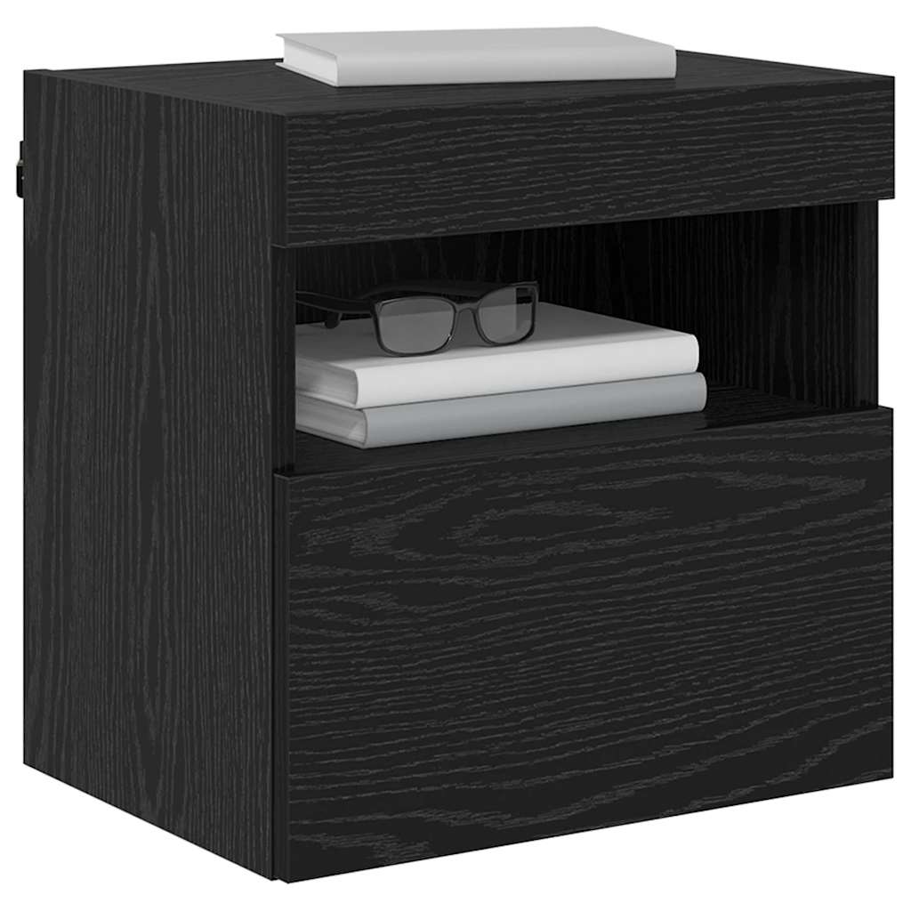 vidaXL Meuble TV mural Chêne noir 40 x 30 x 40 cm Bois d'ingénierie - Image 3